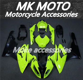 Комплект мотоциклетни обтекателей, годни за S1000rr 2015 2016, кит за каросерията, висококачествен ABS-инжектиране на неоновите флуоресцентно черен
