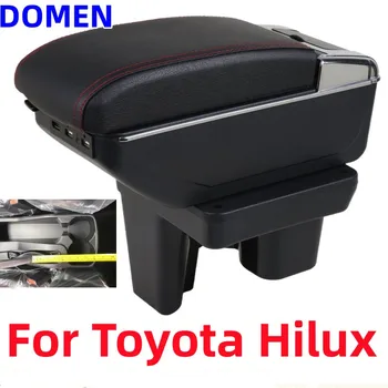 Кутия за Подлакътник на Toyota Hilux Дооснащенные детайли на Интериора на Автомобила Подлакътник За Съхранение, Въртящи Прибиращ се USB LED поставка за Чаши, Аксесоари