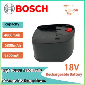 Литиево-йонна батерия Bosch 18V 9800 ма PBA PSB PSR PST Bosch за дома и градината (само за тип C) AL1830CV AL1815CV AL1810CV