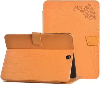 Луксозен Калъф от Изкуствена кожа с Флорални принтом за Samsung Galaxy Tab S2 9.7 SM-T810 T815 T810 T819 Tablet + Защитно Фолио за екрана
