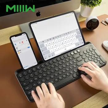 Механична клавиатура MIIIW 102 клавиша компютърни игри Bluetooth 2,4 Ghz, съвместима с множество системи, лесна безжична клавиатура за PC и таблет