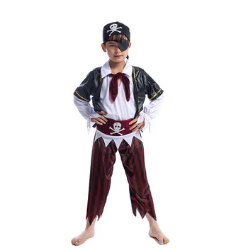 Момчетата Хелоуин доброто карнавалния Костюм на Пират Ролята на Cosplay Играят Децата Необичайна Вечер се обличат с Превръзка на Окото