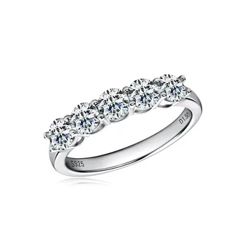 Нов VVS1 със сертификат за луксозни Модни пръстени с диаманти от муассанита тегло 1,5 карата от сребро 925 проба, годежен пръстен, бижута