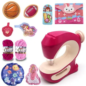 Нов детски игри къща, набор от играчки, електрическа шевна машина за момичета, детски играчки за шиене, домакински, розов