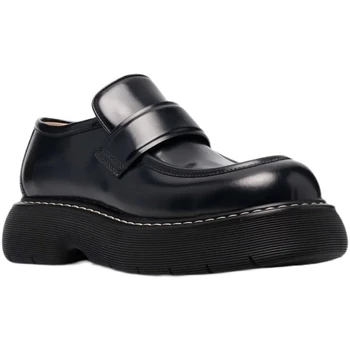 Нова луксозна мъжки ежедневни обувки с високо качество, ръчно изработени от британската волска кожа, дишащи лоферы без шнур, модни обувки на дебела подметка