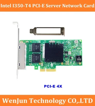нова мрежова карта I350-t2 с 2 порта /I350-T4 с 4 порта Gigabit Ethernet PCI-E PCI-Express X4 intel I350AM4 Server Adapter Мрежова карта