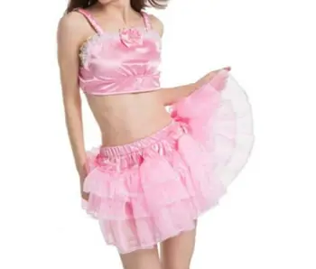 Ново хит на продажбите, френското атласное розова рокля на спагети презрамки, комплект от две части, рокля за парти прислужница на поръчка