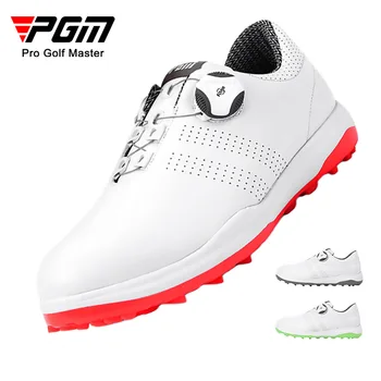 Обувки за голф PGM Дамски Водоустойчив Обувки Въртящи се Връзки на Обувки За Голф, Мини Шипове Спортни Обувки