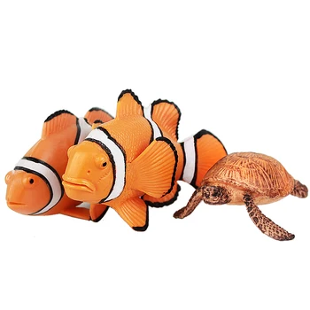 Однотонная детска имитация на океана, подводен свят, фигурка на животно, модел риба-клоун, модел тропическа риба, детски образователни играчки