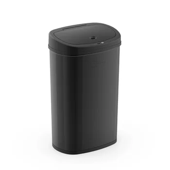 Основното кухненско кошчето за боклук с датчик за движение 13,2 литра / 50 л, черно кухненско кофа за боклук от неръждаема стомана