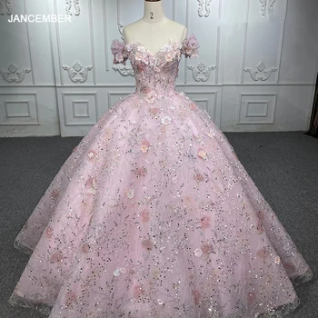 Прекрасни буйни рокли от органза, бална рокля с аппликацией във формата на сърце, Пищни рокля 2023, розови цветя, DY6571, Бар-мицва