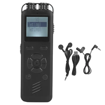 Преносим MP3 плейър 8 GB Hi-Fi музикален плейър Професионален цифров диктофон със слушалки и микрофон
