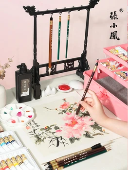 Пълен набор от традиционните китайски пособия за рисуване и инструменти Набор от пигменти за начинаещи