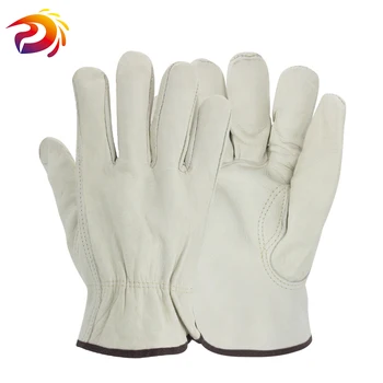 Работни ръкавици от телешка кожа, защитни ръкавици за ремонт на гаражни състезателни ръкавици за мъже