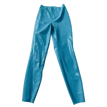 Секси дамски мъжки латексови панталони с висока талия, гума фетиш-гамаши, дрехи, ръчно изработени RTW079