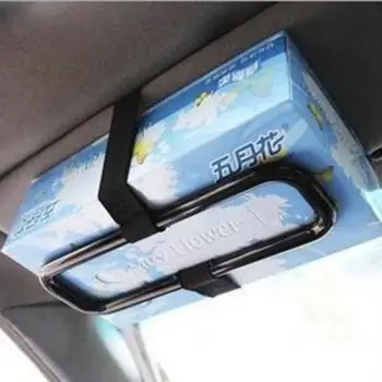 Скоба за закрепване на кутии за кърпички в колата Автоматично козирка скоба за хартиени кърпи за ръце на Притежателя на кутии за кърпички на облегалката на автомобилни седалки