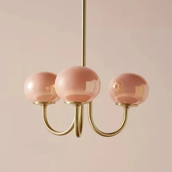 Таванна полилей в скандинавски минималистичном стил златисто-сребристи цветове за хол, детска спалня, окачена лампа, лампа за дома, лампа за блясък