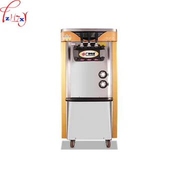 Търговска машина за мек сладолед с мощност 2100 W, автоматична вертикална машина за мек сладолед от неръждаема стомана, 3 цвята