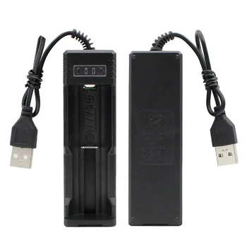 Универсално USB Интелигентно Зарядно Устройство с Един слот 18650 Литиевое Зарядно устройство за Фенерче Играчка 18650 14500 26650 3,7 По-4,2 На Светлинното Захранване