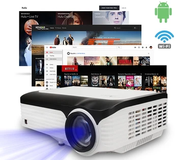 Цифров проектор за домашно кино Full HD, 4k smart Android native 1080p с високо люменом WIFI проектор